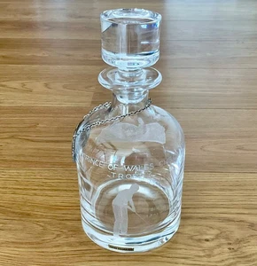 Stunning Crystal Hand Engraved Decanter Golf Theme Excellent Condition - Picture 1 of 6