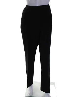 Boden Womens Cotton Pleated Line Zip Straight Leg Dress Pants Black Size 14 - Image 1 of 4