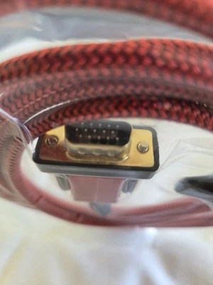 6ft HDMI to VGA Super Durable Component Cable, Male-to-male, Red - Image 1 of 4