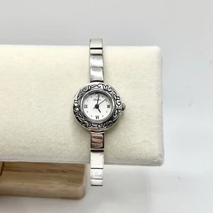 Reloj Mujer Brighton Tono Plata Vintage Funciona 8" Batería Nueva - Imagen 1 de 5