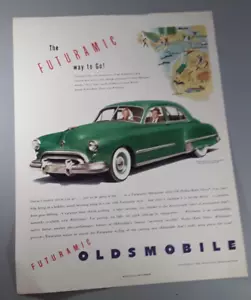 Pubblicità rivista Oldsmobile originale 1948 "La via futuramica da percorrere!" - Foto 1 di 1