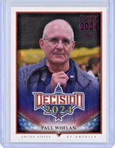 Decision 2024 Paul Whelan #141 Election Day 2024 Pink Foil #'d 4/4 - Picture 1 of 2