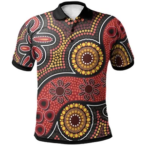 Aboriginal Style Shortsleeve Polo-Shirts Printed - Picture 1 of 1