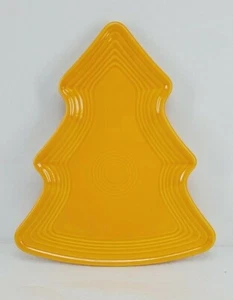 FIESTA christmas 10" TREE PLATE butterscotch SERVING HOLIDAY cookie PLATE nwt - Picture 1 of 3