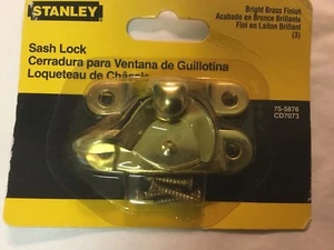 Stanley Sash Lock Zinc Bright Brass Finish 755876 CD7073 - Picture 1 of 2