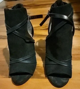 Christian Siriano Open Toe Ankle Boot Heels - Picture 1 of 6