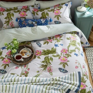JOULES Multicolour Springtime Double Size Duvet Cover Set & 2 Pillowcases New - Picture 1 of 3
