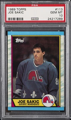 1989 TOPPS #113 JOE SAKIC ROOKIE RC PSA 10 - Image 1 of 2