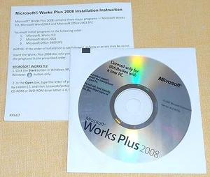 Works Plus 2008, Works 9.0, Office 2003, English Voll Version Englisch - Bild 1 von 1