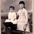 C1880s Mahanoy City, Pa Young Mother & Child? Cabinet Card Photo Bowman B15