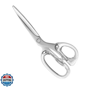 EXPUTRAN Acrylic Scissors 9-Inch,Clear Acrylic Handle and Silver Stainless St - Picture 1 of 5