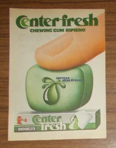 Seltene Werbung BROOKLYN CENTER FRESH Kaugummi 1979 - Bild 1 von 1