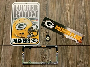 NEW Green Bay Packers Nice Signs License Plate Frame & Keychain Fan Gift Set - Picture 1 of 5