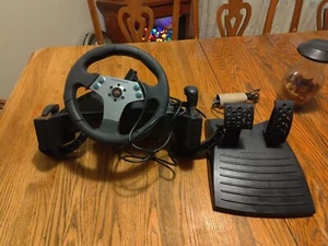 Thrustmaster Steering Wheel And Pedal NASCAR Pro Digital 2 Racing PC For Parts - Picture 1 of 4