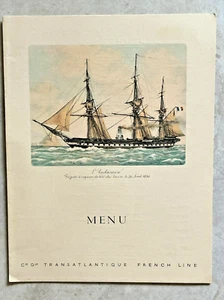 July 3 1939 French Line/Cie Gle Transatlantique SS Champlain Ship Luncheon Menu - Picture 1 of 2