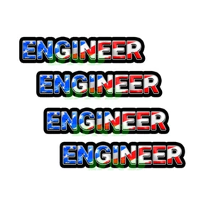Engineer US Flag Lunch Box Hard Hat Tool Box Helmet Sticker 4 Pack 3 inch - Imagen 1 de 3
