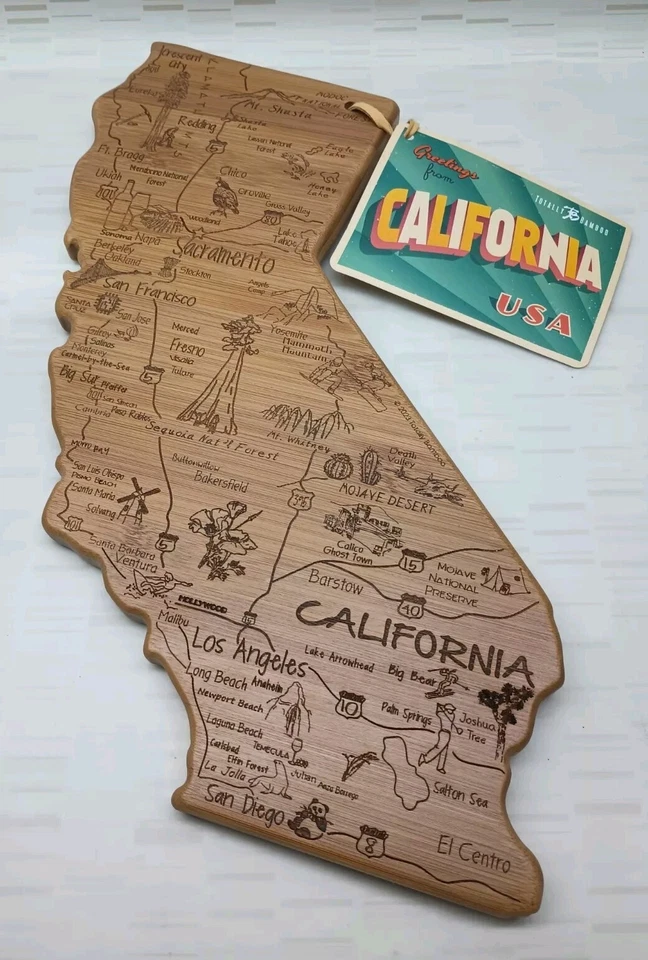 California Totally Bamboo Cutting Board Destination State Serving 100 Organic