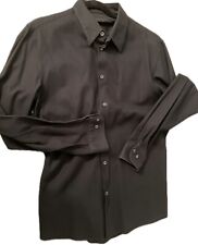 SLEEK & STYLISH!! HELMUT LANG MENS FITTED BLACK COTTON DRESS SHIRT  17 (43)