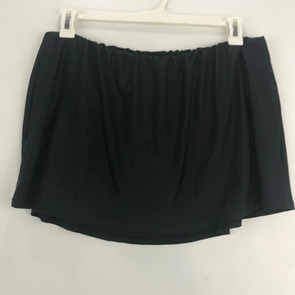 Island Escape Plus Size 20w Solid Swim Skirt Sw2 556