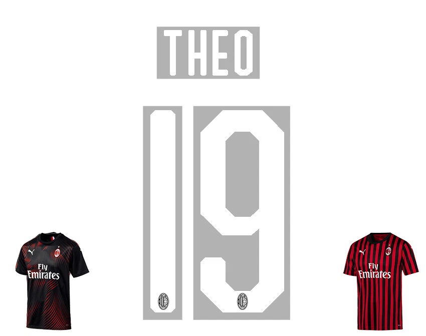 Kit Personalizzazione TUTTI Nome Numero Maglia MILAN REBIC IBRAHIMOVIC THEO LEAO - Immagine 1 di 1
