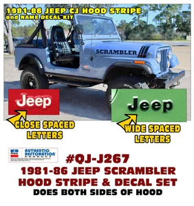 SP - J267 1980 1981 1982 1983 1985 1986 - JEEP CJ SCRAMBLER A RAYAS CON LICENCIA - Imagen 1 de 1