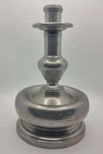ANTIQUE PEWTER CANDLEHOLDER CANDLESTICK BULBOUS PORTUGUESE - Picture 1 of 8