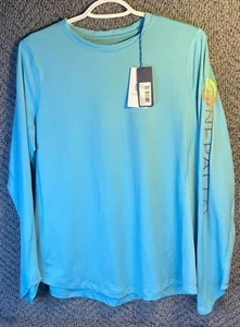 NWT Nepallo Womans Sz L Water Shirt Sun Protection Long Sleeve Blue - Picture 1 of 9
