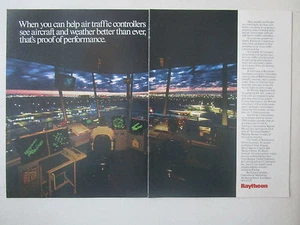 10/1991 PUB RAYTHEON AIR TRAFFIC CONTROLLERS DISPLAY ELECTRONICS ORIGINAL AD - Imagen 1 de 1