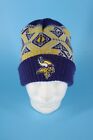 Casquette chapeau beanie Minnesota Vikings New Era violet en tricot jaune jeu de Thanksgiving