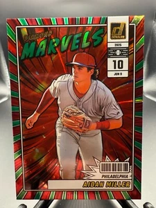 2025 Panini Donruss Baseball Diamond Marvels No 19 Aidan Miller Green Laser Halo - Picture 1 of 1