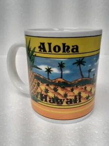 Hawaii Aloha Pineapple Tourist Souvenir Multicolor Ceramic Coffee Mug - Picture 1 of 4