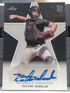 2020 LEAF PERFECT GAME TRISTAN WHEELUS ROOKIE AUTO /50 #BA-TW2 MSK - Picture 1 of 2
