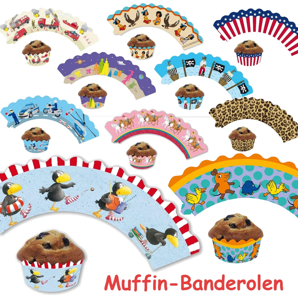 12 Cupcake Wrapper - Geburtstag Party Kindergeburtstag Muffinförmchen Muffin Set - Bild 1 von 1