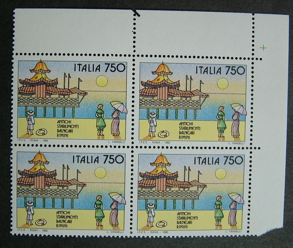1992 Italy Bathing Establishments Rimini Quartina MNH - Image 1 of 1