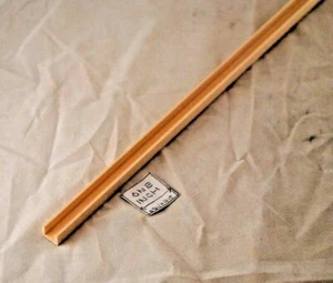 Groove Edge Molding 3/8" - 22" long dollhouse - Channel fits .375" 2pc Basswood - Picture 1 of 2
