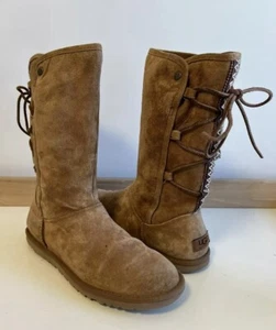 UGG Australia Tasman Botas Altas Marrón Encaje Espalda / Mujer’s 8 EU 39 - Imagen 1 de 8