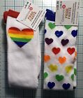 WOMEN’S PRIDE LOT Socks (x2) RAINBOW Gay LBGTQ Adult One-Size NEW $2 SHIPPING
