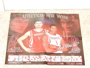 2004-2005 HOUSTON ROCKETS POSTER SCHEDULE "NEW" HOUSTON CHRONICLE - Picture 1 of 3