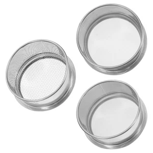  3pcs Versatile Stainless Steel Sifting Screen For Kitchen Unique Lab Fine Mesh - Picture 1 of 12