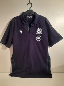 Schottland Rugby Union Heimtrikot 2015 Herren XL dunkelblau Macron kurzarm sehr guter Zustand - Bild 1 von 7