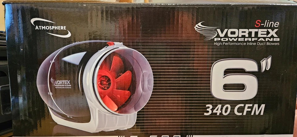 Vortex S-600 340 CFM Powerfan, high performance inline duct blower - Image 1 of 1