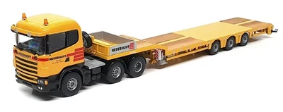 Tematoys 1/50 Scale KNT06 Scania 6x4 With Nooteboom Low Loader Nederhoff Yellow - Image 1 of 4