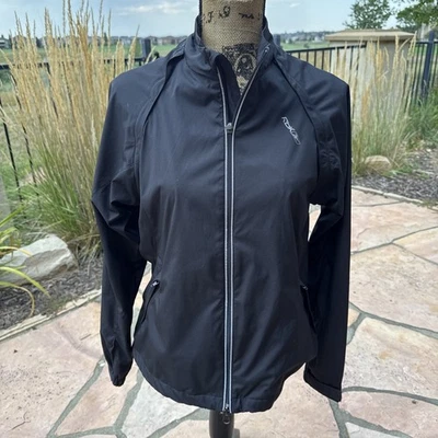 Chaqueta deportiva ligera con cremallera completa Reebok para mujer - Cortavientos ✅ Negra ✅ Mediana Foto 1 de 4