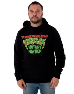 Teenage Mutant Ninja Turtles Black Mutant Mayhem Logo Hoodie Mens - Picture 1 of 59