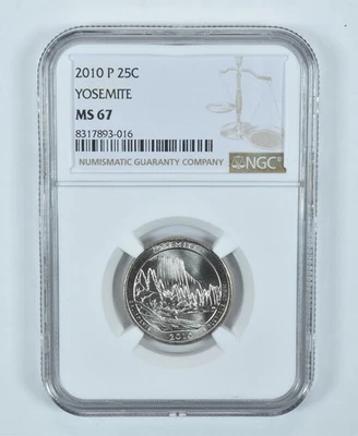 2010-P Washington Quarter Yosemite America The Beautiful MS67 NGC *2407 - Image 1 of 4