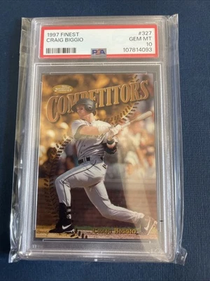 Craig Biggio Topps Finest 1997 raro #327 PSA 10 gemas como nuevo bajo pop patio Foto 1 de 2