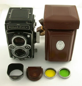 ROLLEI Rolleiflex 3,5 B 3,5B 1955 shade case nice set 6x6 TLR top serviced - Bild 1 von 15