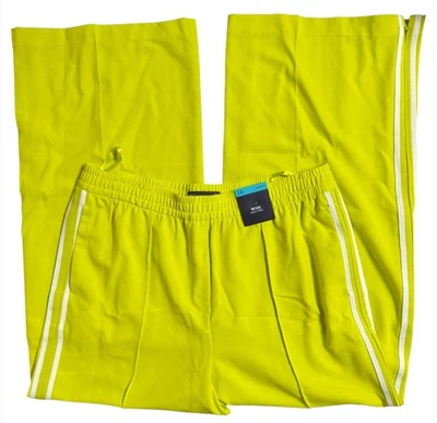 BNWT M&S Women's High Rise Wide Leg Pull On Limeade Trousers - UK Size 14 Short - Image 1 of 4