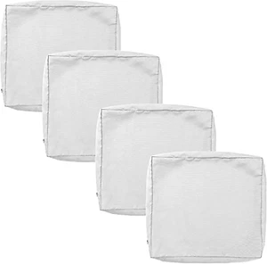 Patio Cushion Covers , 4 Pack Waterproof Outdoor Furniture Seat Cushion Slipcove - Picture 1 of 6