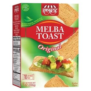 Galletas para tostadas Melba originales Snacktery - Galletas para pan plano finas y crujientes - M - Imagen 1 de 6
